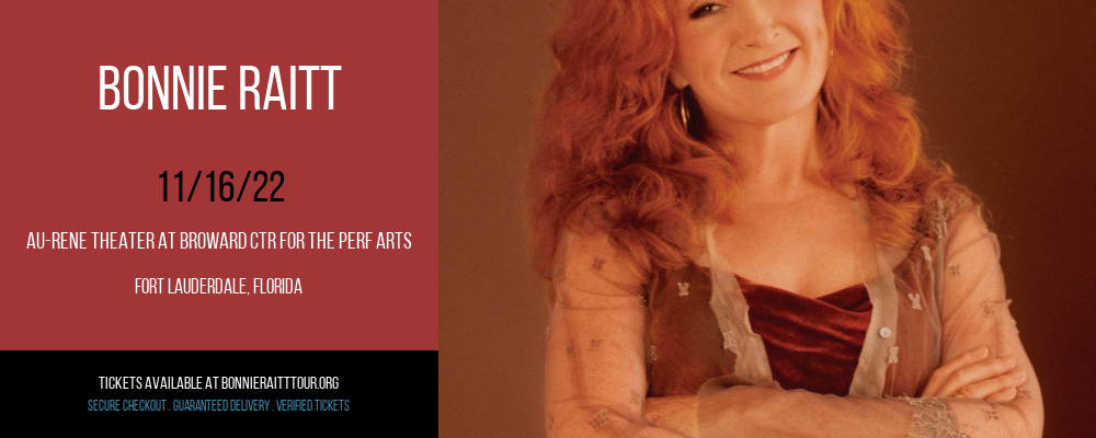 Bonnie Raitt at Bonnie Raitt Tour tickets Bonnie Raitt at Bonnie Raitt Tour